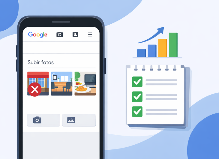 fotos rechazadas en Google My Business - panel de gestión de fotos con estado no aprobado