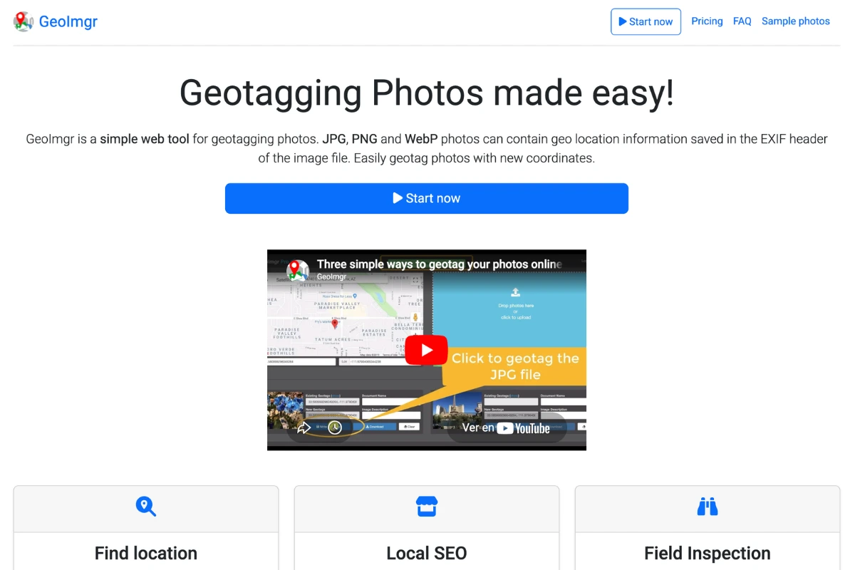 Vista de la herramienta GeoImgr