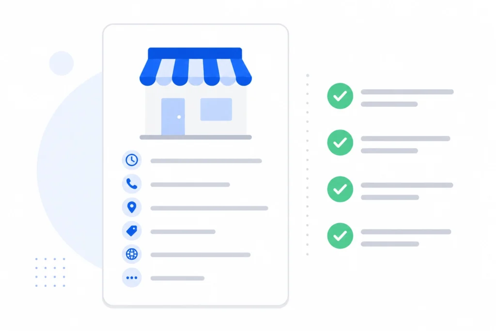 Ejemplo de perfil de Google Business Profile completado al 100%